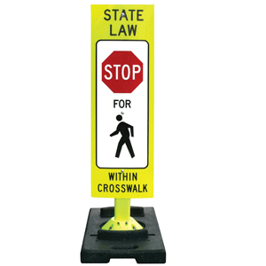 12" x 36" Stop for Pedestrians Crosswalk Sign